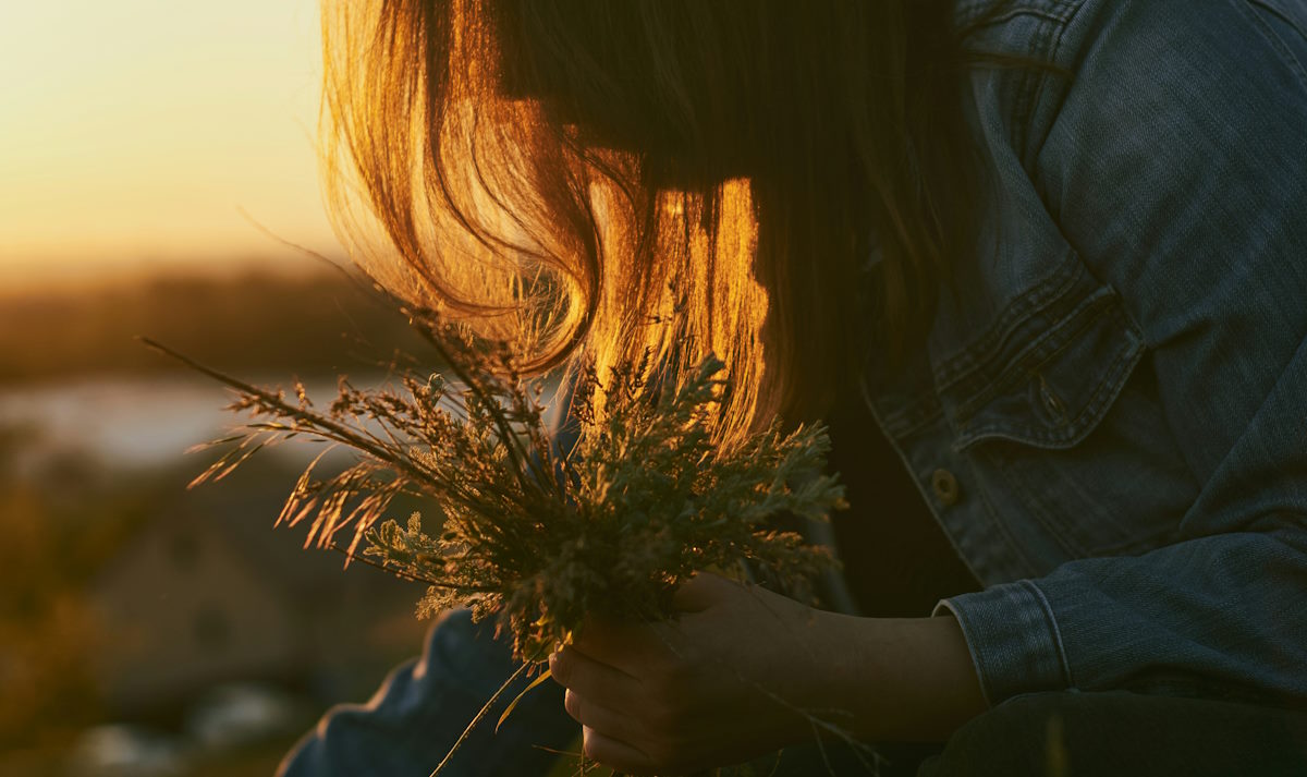 collecting weeds